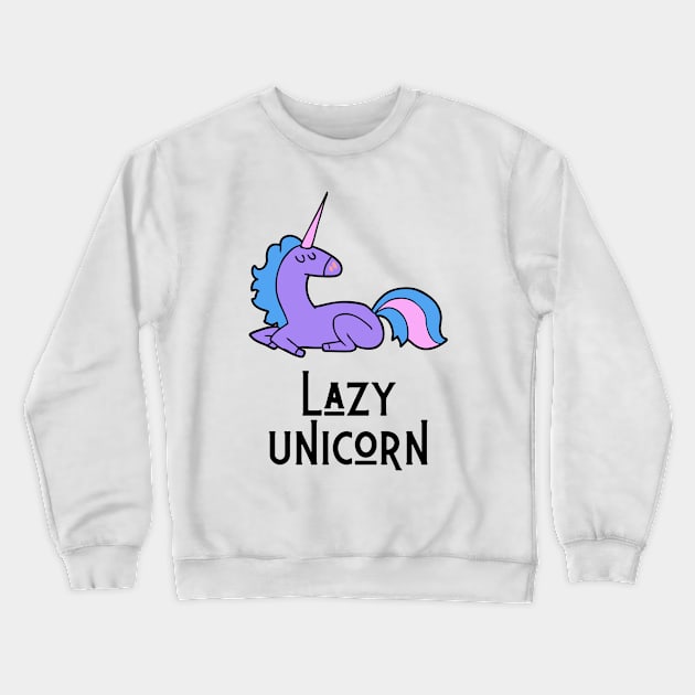 Lazy Unicorn Crewneck Sweatshirt by littleprints